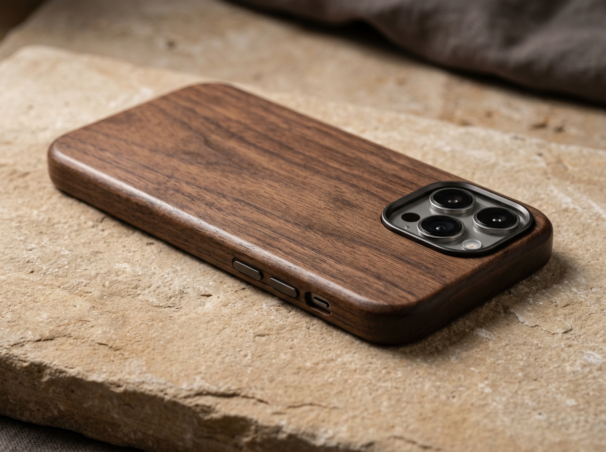 Funda de Madera Nogal Natural Veta Viva